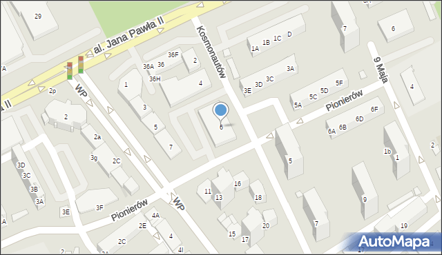 Kędzierzyn-Koźle, Kosmonautów, 6, mapa Kędzierzyna-Koźle