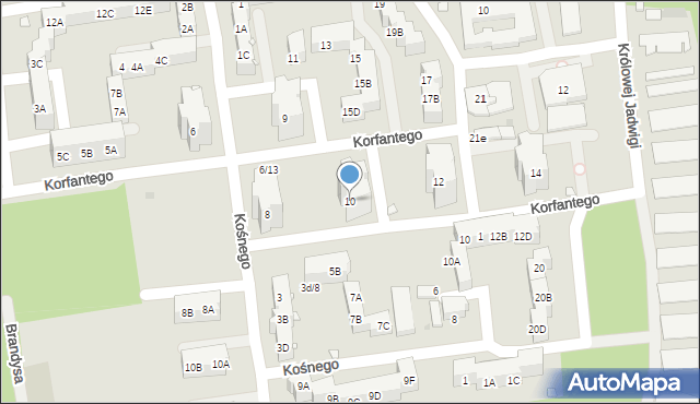 Kędzierzyn-Koźle, Korfantego Wojciecha, 10, mapa Kędzierzyna-Koźle