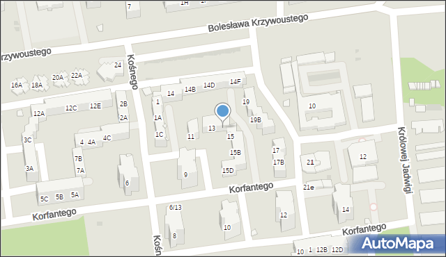Kędzierzyn-Koźle, Korfantego Wojciecha, 13B, mapa Kędzierzyna-Koźle