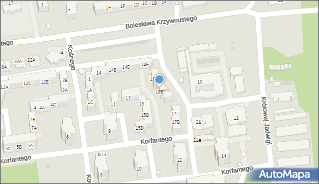Kędzierzyn-Koźle, Korfantego Wojciecha, 19B, mapa Kędzierzyna-Koźle