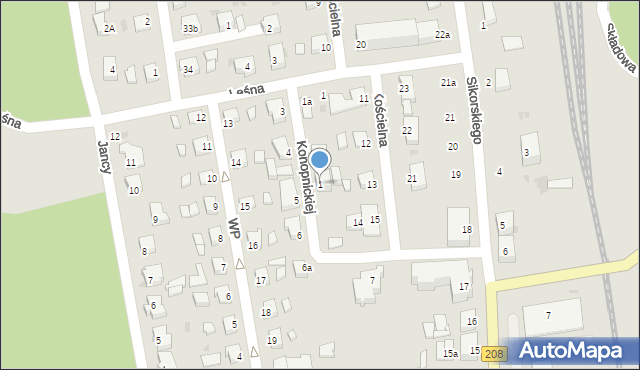 Kępice, Konopnickiej Marii, 1, mapa Kępice