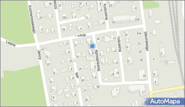 Kępice, Konopnickiej Marii, 4, mapa Kępice