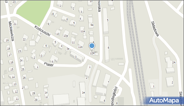 Kępice, Kościuszki Tadeusza, gen., 12A, mapa Kępice