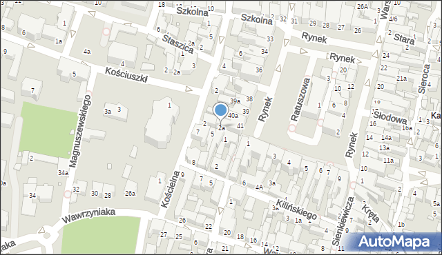 Kępno, Kościelna, 2a, mapa Kępno