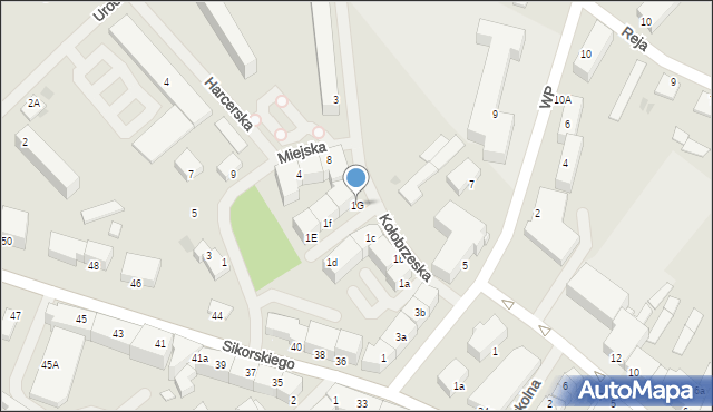 Kętrzyn, Kołobrzeska, 1G, mapa Kętrzyn