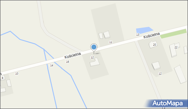 Kicin, Kościelna, 18, mapa Kicin