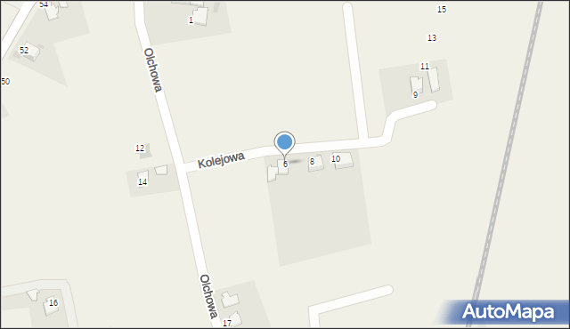 Kiczyce, Kolejowa, 6, mapa Kiczyce