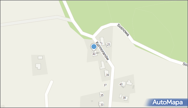 Kiczyce, Kormoranów, 41, mapa Kiczyce