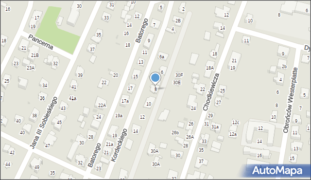 Kielce, Kordeckiego Augustyna, ks., 8, mapa Kielc