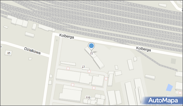Kielce, Kolberga Oskara, 11, mapa Kielc