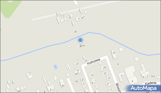 Kielce, Końcowa, 16, mapa Kielc
