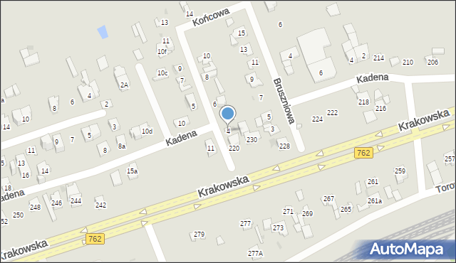 Kielce, Końcowa, 4, mapa Kielc