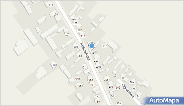 Kiełczewo, Kościańska, 114, mapa Kiełczewo