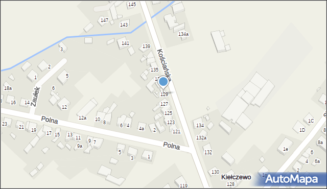 Kiełczewo, Kościańska, 129, mapa Kiełczewo