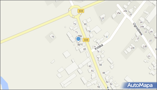 Kiełczewo, Kościańska, 69, mapa Kiełczewo