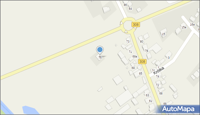 Kiełczewo, Kościańska, 75, mapa Kiełczewo