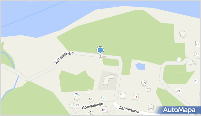 Kielno, Konwaliowa, 12, mapa Kielno