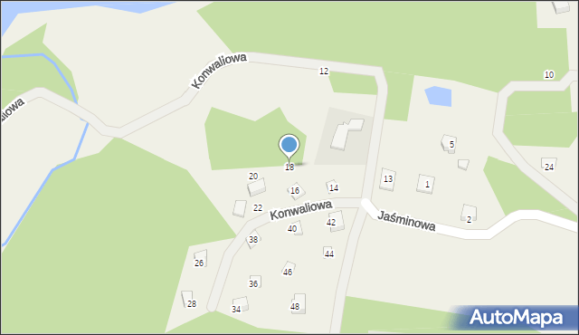 Kielno, Konwaliowa, 18, mapa Kielno