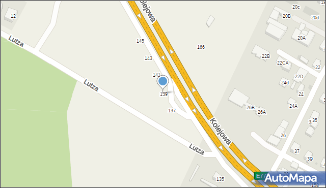 Kiełpin, Kolejowa, 139, mapa Kiełpin