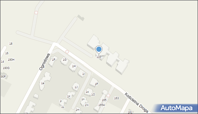 Kiełpin Poduchowny, Kościelna Droga, 110, mapa Kiełpin Poduchowny