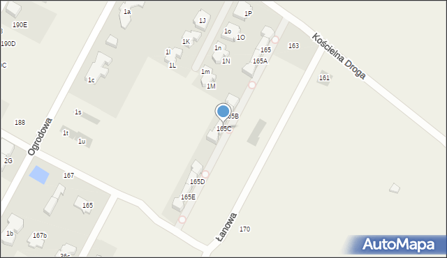 Kiełpin Poduchowny, Kościelna Droga, 165C, mapa Kiełpin Poduchowny