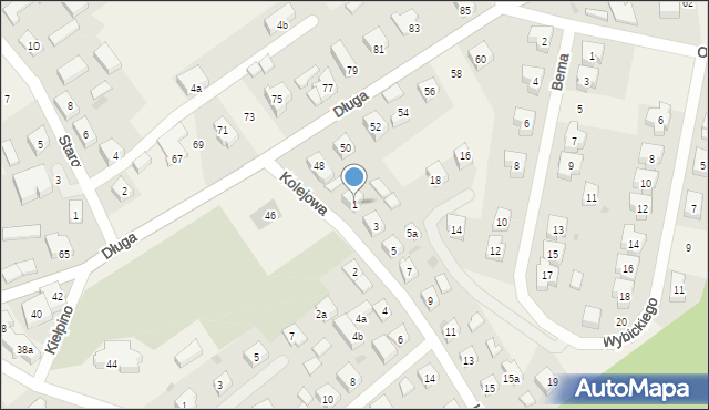 Kiełpino, Kolejowa, 1, mapa Kiełpino