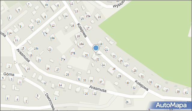 Kiełpino, Kolejowa, 22a, mapa Kiełpino