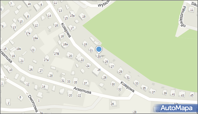 Kiełpino, Kolejowa, 23, mapa Kiełpino