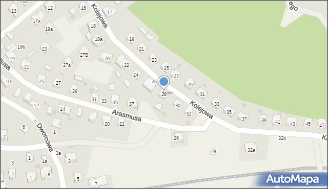 Kiełpino, Kolejowa, 28, mapa Kiełpino