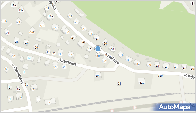 Kiełpino, Kolejowa, 30, mapa Kiełpino