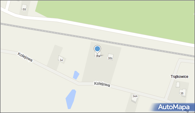 Kiełpino, Kolejowa, 36a, mapa Kiełpino