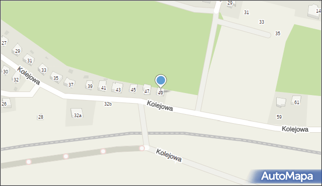 Kiełpino, Kolejowa, 49, mapa Kiełpino