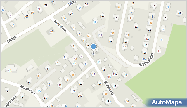 Kiełpino, Kolejowa, 9, mapa Kiełpino