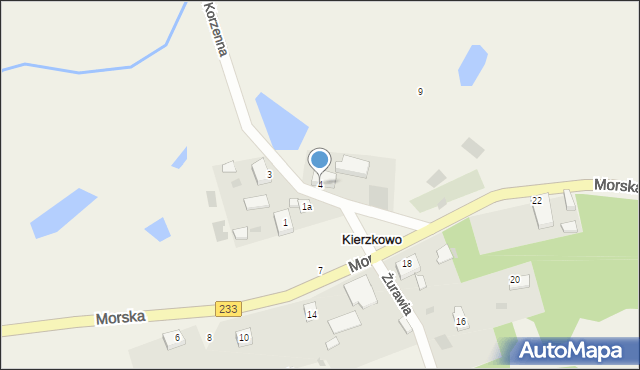 Kierzkowo, Korzenna, 4, mapa Kierzkowo