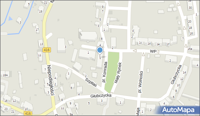 Kietrz, Kościelna, 1, mapa Kietrz