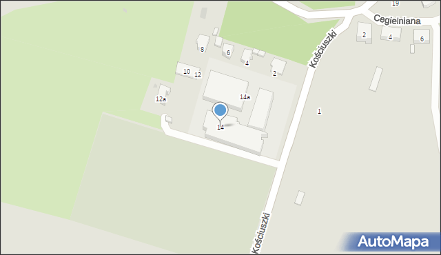 Kietrz, Kościuszki Tadeusza, gen., 14, mapa Kietrz