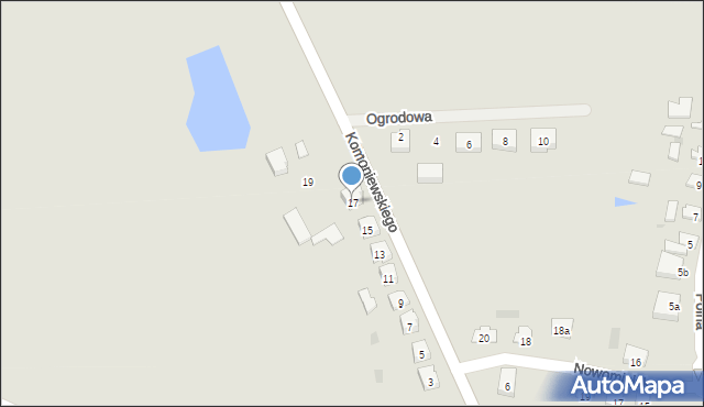 Kisielice, Komoniewskiego Stanisława, 17, mapa Kisielice