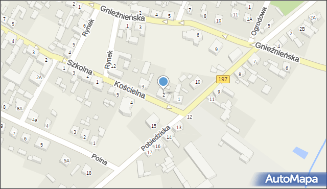 Kiszkowo, Kościelna, 2, mapa Kiszkowo