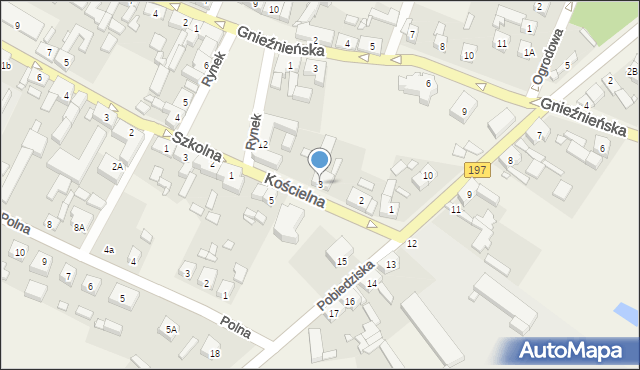 Kiszkowo, Kościelna, 3, mapa Kiszkowo