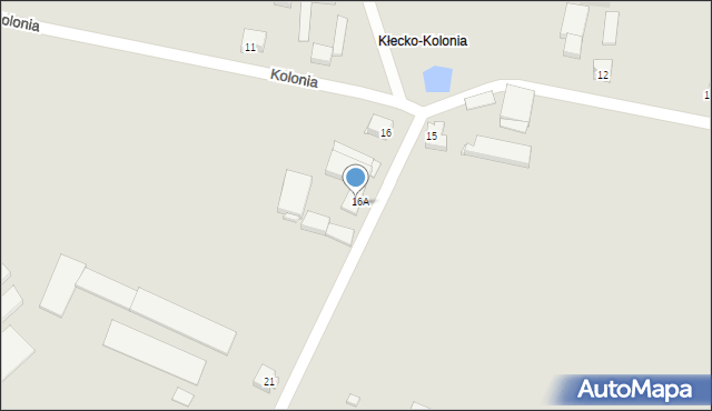 Kłecko, Kolonia, 16, mapa Kłecko