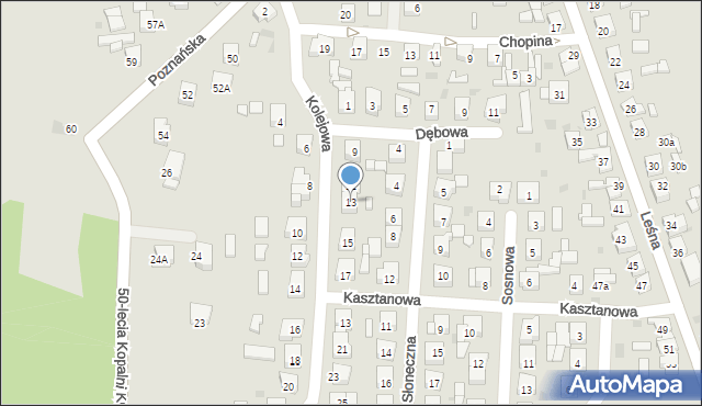 Kleczew, Kolejowa, 13, mapa Kleczew