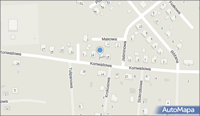 Kleczew, Konwaliowa, 17, mapa Kleczew