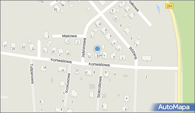 Kleczew, Konwaliowa, 9, mapa Kleczew