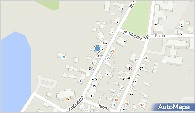 Kleczew, Kościelna, 14, mapa Kleczew