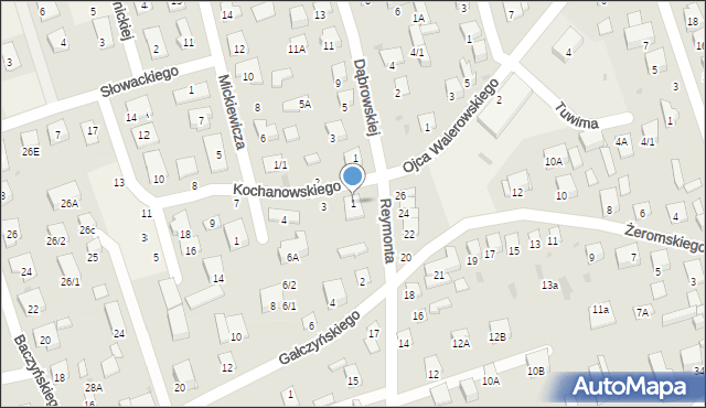 Kleosin, Kochanowskiego Jana, 1, mapa Kleosin