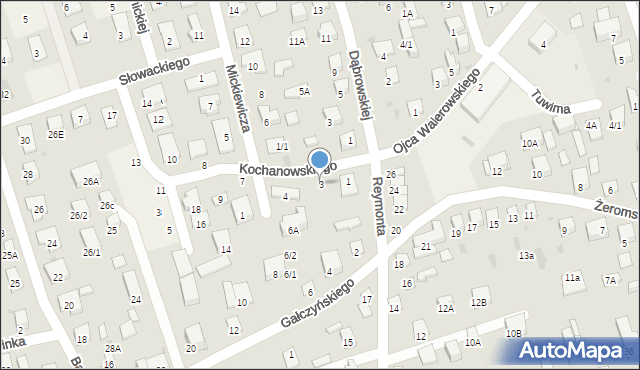 Kleosin, Kochanowskiego Jana, 3, mapa Kleosin