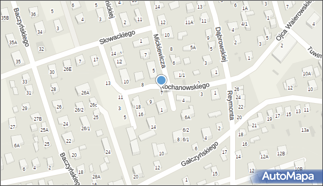 Kleosin, Kochanowskiego Jana, 7, mapa Kleosin