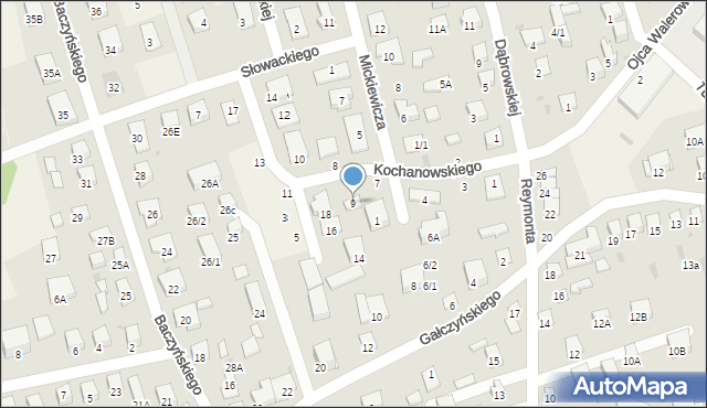 Kleosin, Kochanowskiego Jana, 9, mapa Kleosin