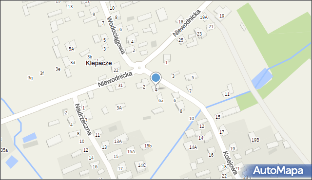 Klepacze, Kolejowa, 4, mapa Klepacze