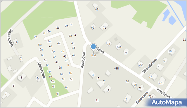 Klepacze, Kolejowa, 68d, mapa Klepacze